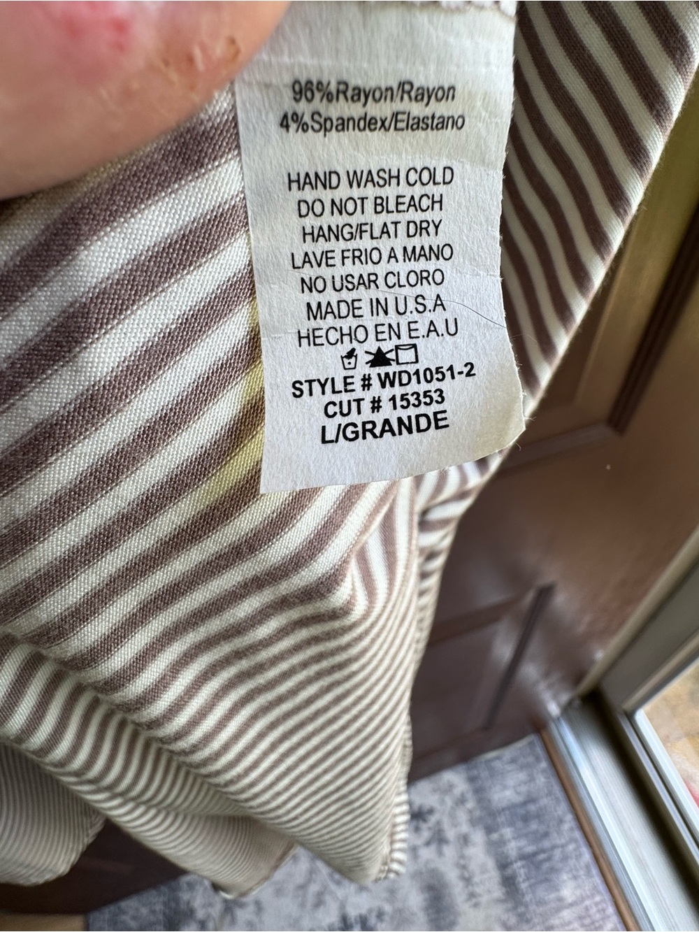 Flamingo Urban Midi Striped Dress Size Large - Picture 4 of 4